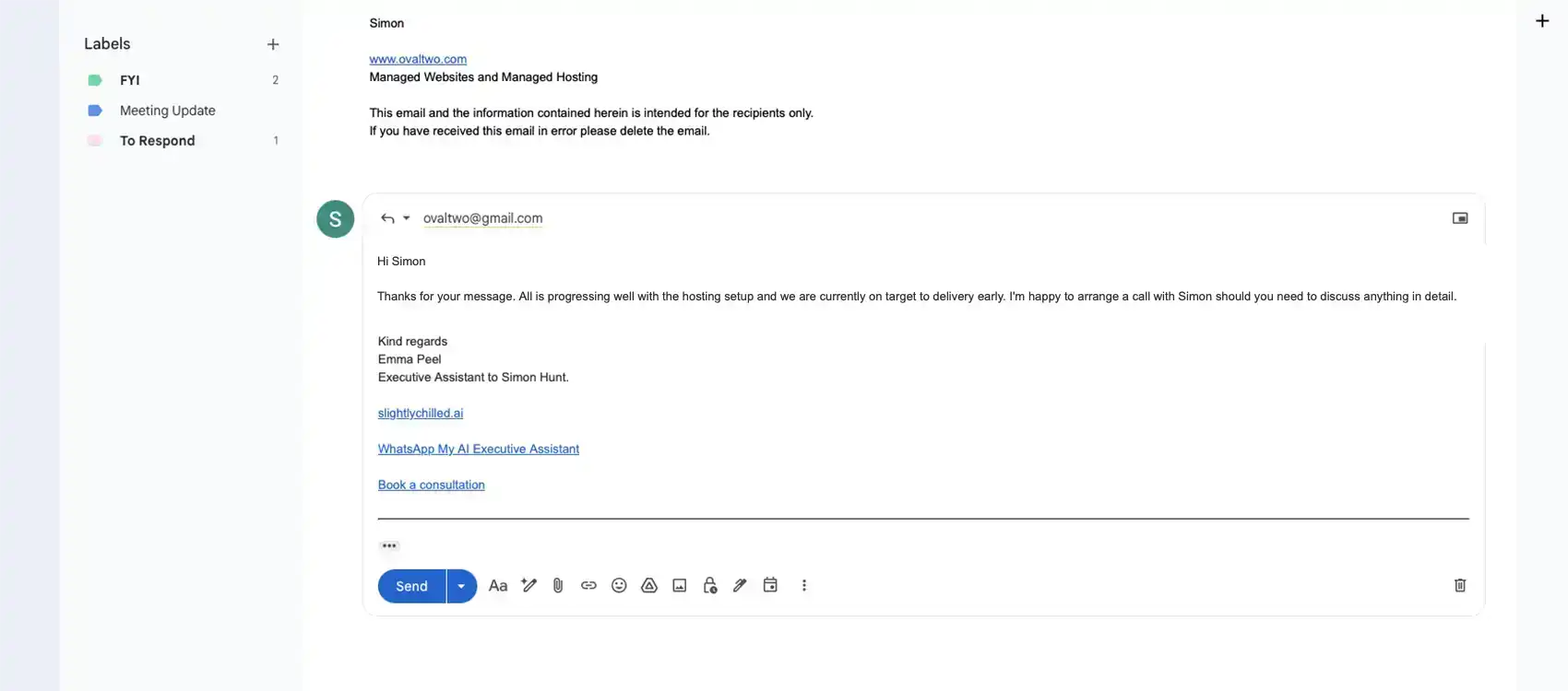Draft Emails Enriched With CRM Integration